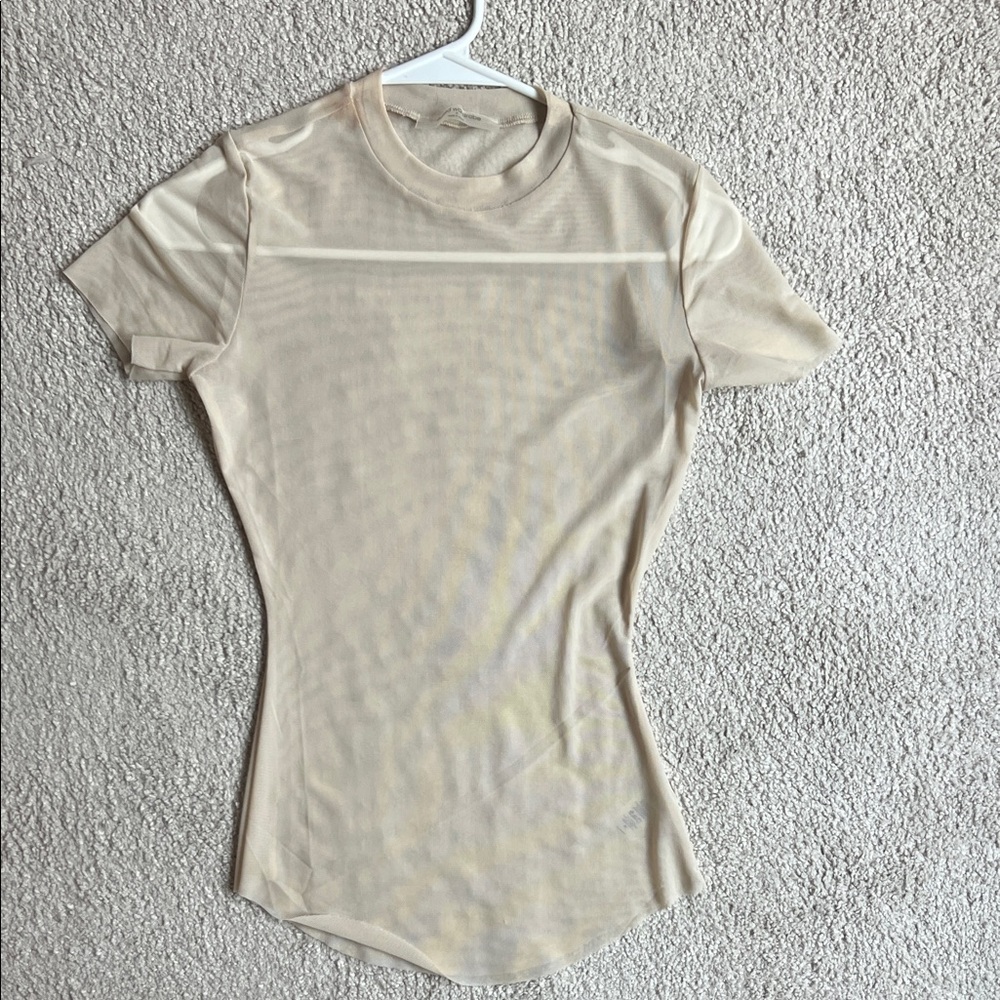 Women's Cream Short Sleeve Top